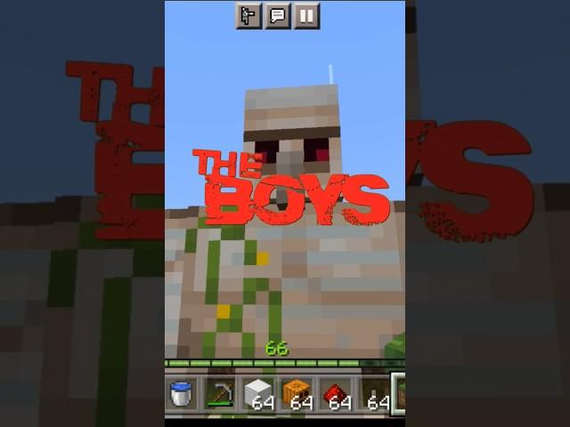 Minecraft: iron Golem the boyz #shorts #minecraft #theboys #surud