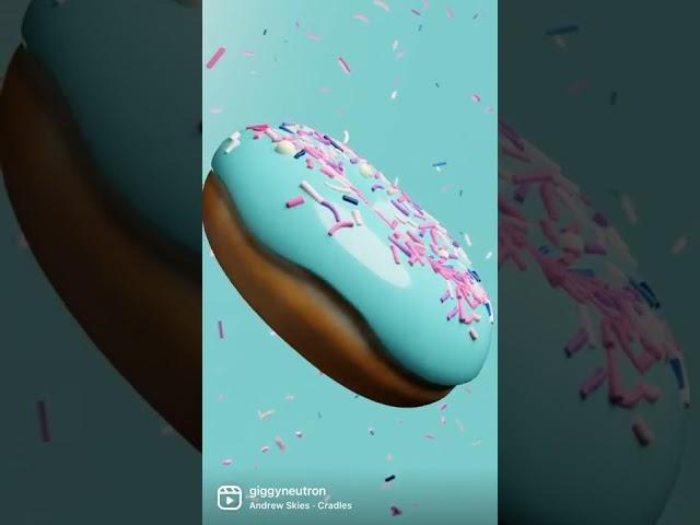 My attempt at “Blender Guru’s Donut Tutorial” #donut #blender #animation #render