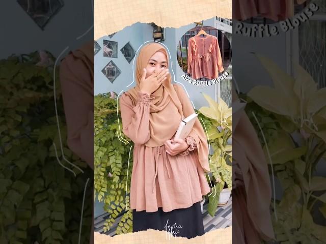 Simple Blouse for Your Simple Look️ #ootdhijab #outfitideas