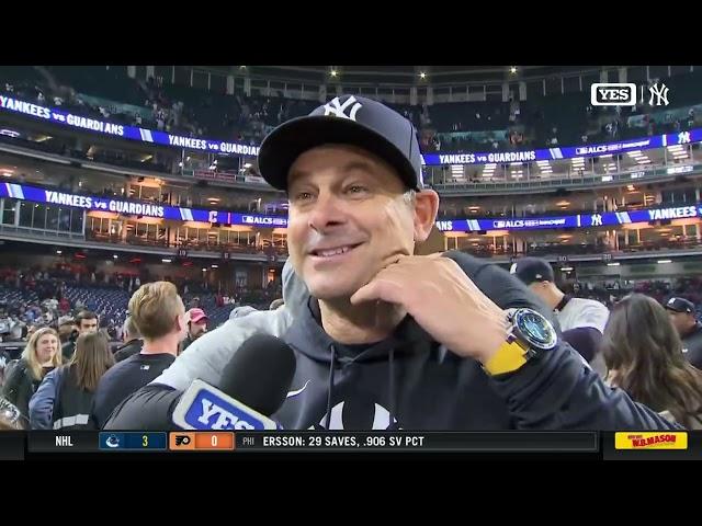 Aaron Boone recaps winning AL pennant, advancing to the World Series