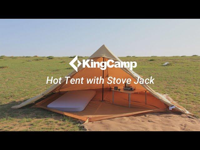 Real review丨 KingCamp Hot Tent with Stove Jack 4 Season Waterproof Bell Tent KT2203