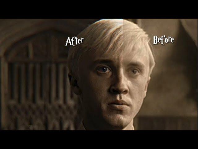 Draco Malfoy pre-sharpened+coloured scenes for editing (hbp) 3x4 format, mega link included!