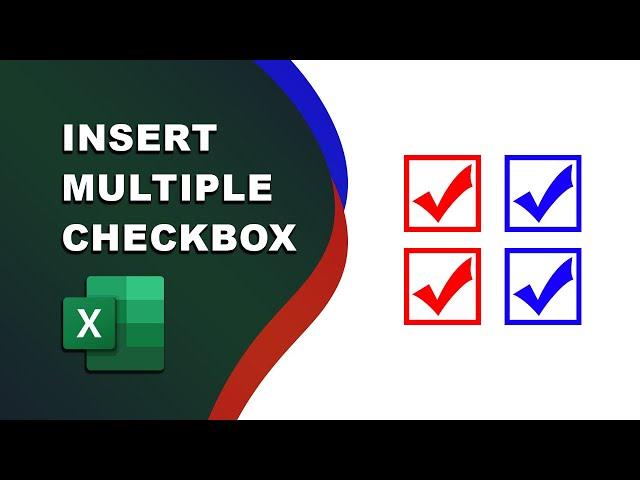 How to insert multiple checkboxes in Excel without developer tab