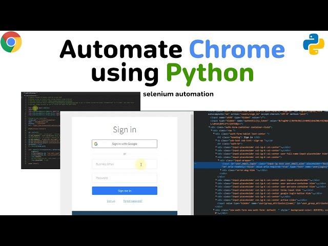 Automate Browser using Python | selenium automation