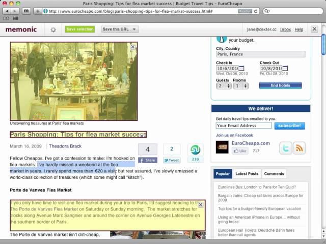 Capture Web Content with Memonic for Apple Safari