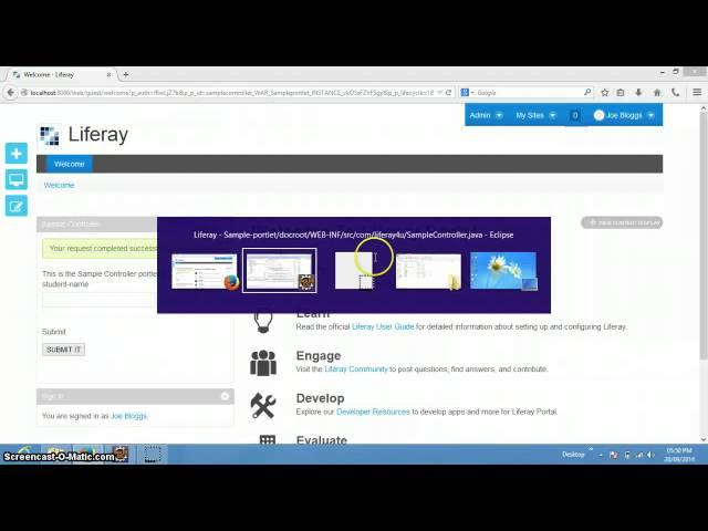 Liferay Tutorials 06 Working with forms liferay portlet