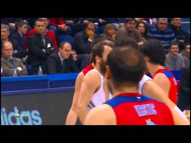 Sergio Rodriguez ejected as Milos Teodosic flops