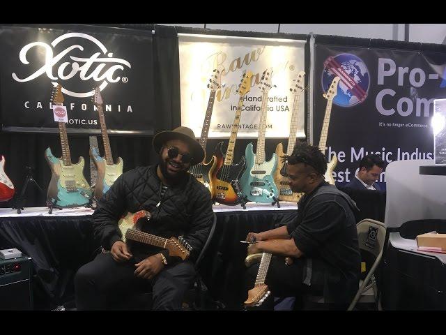 Mike Edwards guitar player namm 2017 (featuring Jarius Mozee)