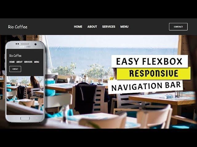 Easy Responsive navigation bar using flexbox