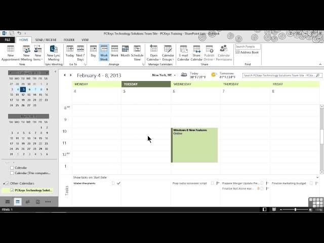 Microsoft Outlook 2013 Tutorial | Connecting SharePoint Calendars To Outlook