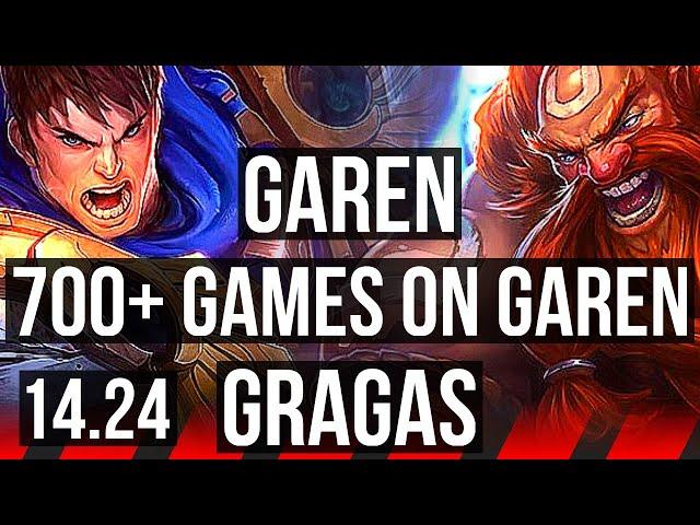 GAREN vs GRAGAS (TOP) | 700+ games | NA Master | 14.24