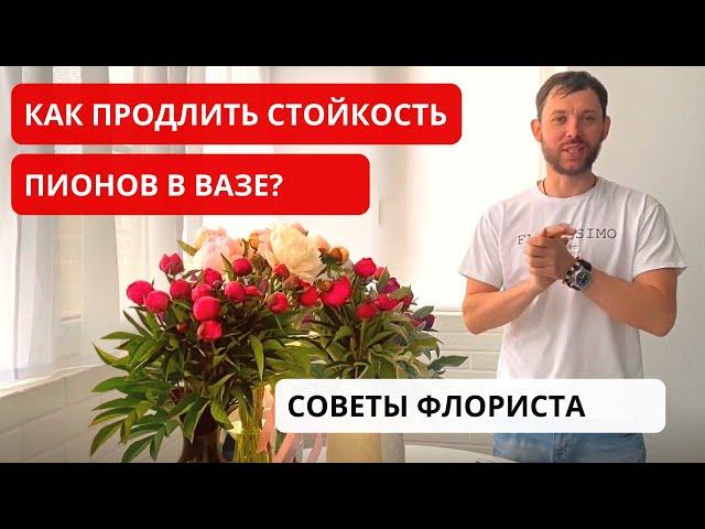 КАК РАСКРЫТЬ твердый бутон пиона в вазе? КАК ПРОДЛИТЬ стойкость пионов в вазе? Советы флориста.