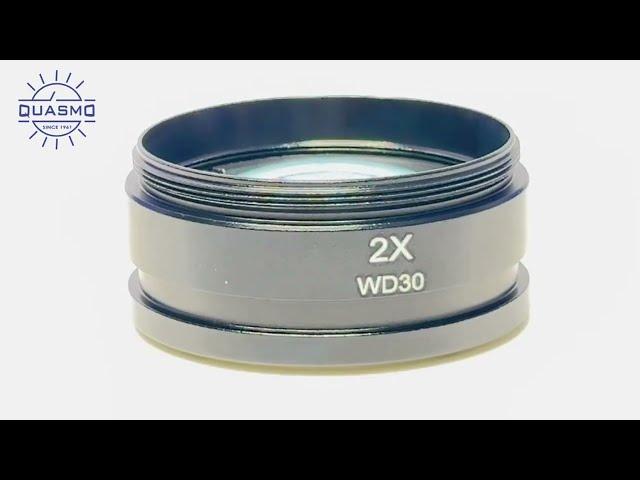 QUASMO -  Auxiliary Lens Aux 2X Enhance Your Microscope's Working Distance | Microscope Lenses