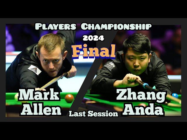 Mark Allen vs Zhang Anda - Players Championship Snooker - Final - Last Session Live (Full Match)