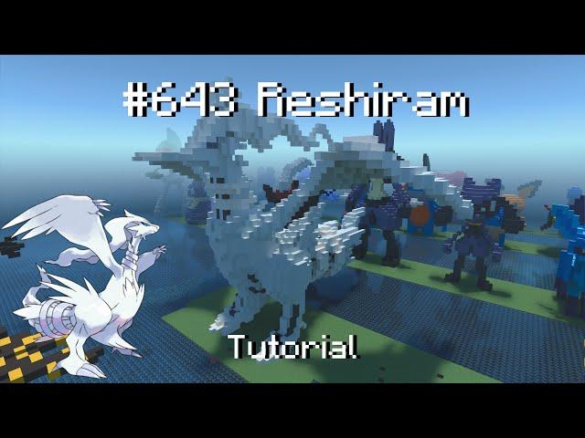 How to build a Pokémon reshiram statue in Minecraft (Tutorial)