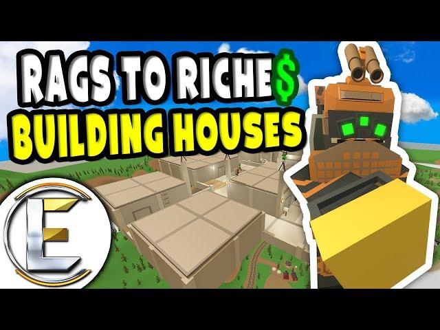 Building Houses | Unturned Roleplay Rags to Riches Reboot #12 - Shops and Houses To Sell (RP)