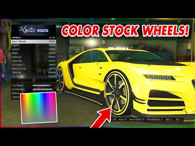 *EASY* Color STOCK WHEELS of Cars in GTA Online