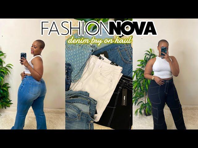 ALL THE DENIM YOU NEED !  FASHIONNOVA CURVE DENIM TRY ON HAUL | ONA OLIPHANT