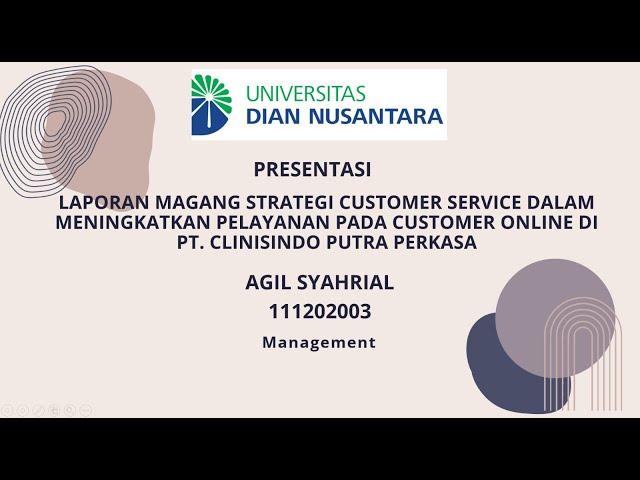 PRESENTASI LAPORAN MAGANG AGIL SYAHRIAL 111202003