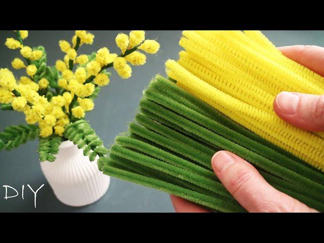 UNIQUE WAY How to make flowers from chenille wire Mimosa