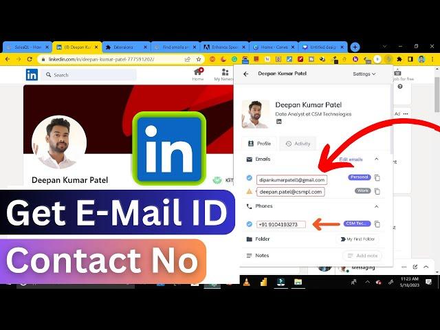 How To Get Email Address And Contact Number of Anyone From LinkedIn Profile - [ Update 2023 ]