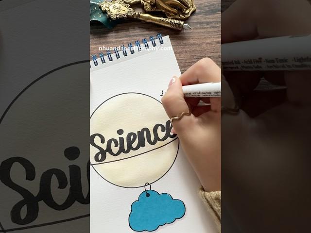 Easy Front Page Idea:  Science  #NhuanDaoCalligraphy #Calligraphy #FrontPage  #shorts