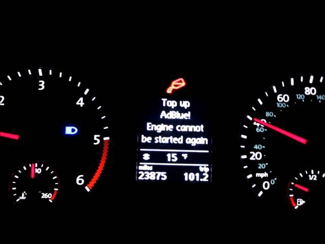 2012 VW Passat TDI - AdBlue Deficient Warning