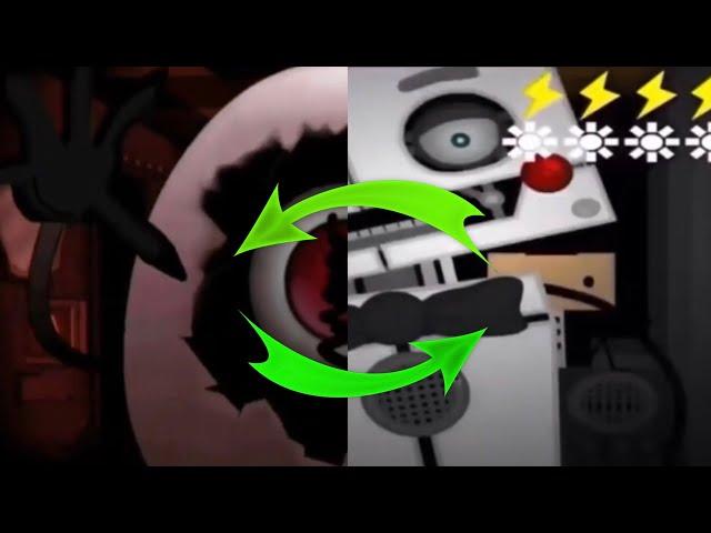 Owaf fanmade jumpscares and Onaf sister location but their jumpscares are swapped (Yeatsbear86)