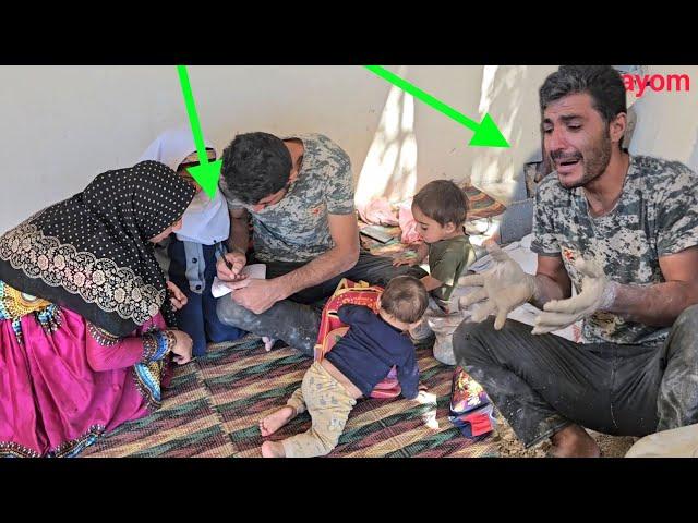 The hard and exhausting life of the Jahanbakhsh family with their four young children in this area