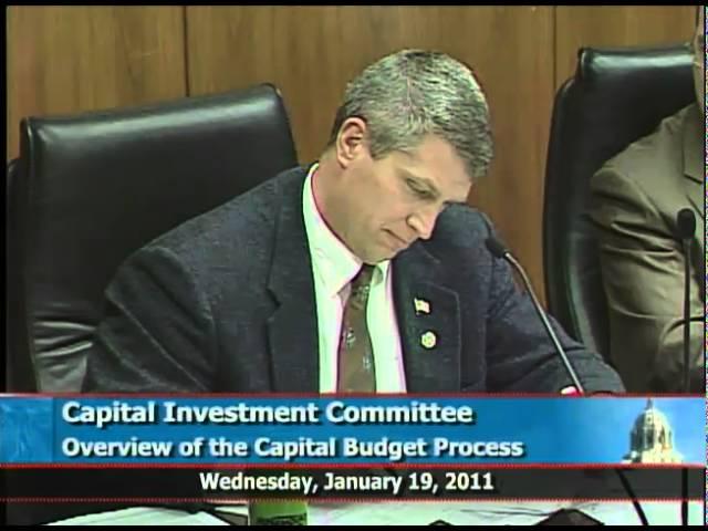 Rep. Kurt Bills asks how eligibility is determined for capital investment projects