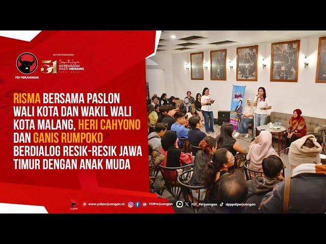 Risma bersama Heri Cahyono-Ganis Rumpoko Berdialog Resik-Resik Jawa Timur dengan Anak Muda