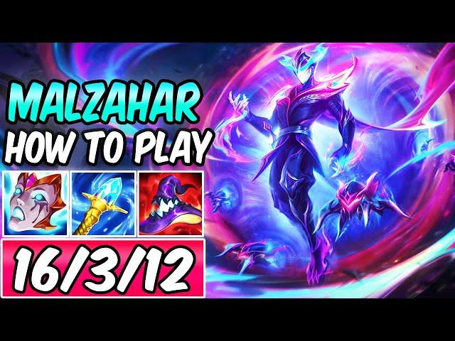 HOW TO PLAY MALZAHAR MID | Best Build Runes | Diamond Commentary Empyrean Malzahar League of Legends