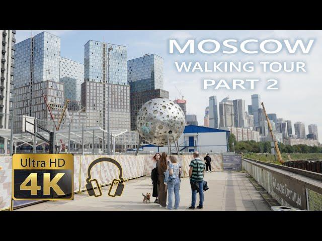 Moscow - Walking Tour - Part 2 - Russia - 4K 60fps- City Walk With Real Ambient Sounds