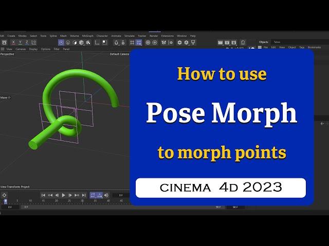 How to use Pose Morph with Morph deformer in Cinema 4D 2023   @MaxonVFX ​