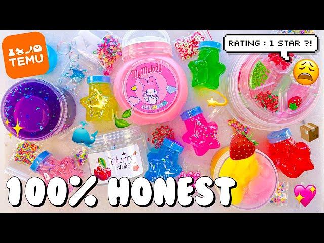 Temu Slime Review Unboxing  1 star & 5 star slimes?! 100% Honest Slime Ratings