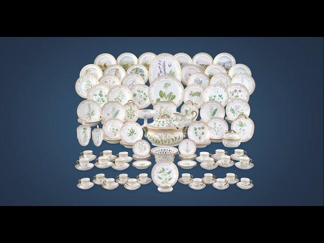 Flora Danica Porcelain Dinner Service by Royal Copenhagen, 124 Pieces | M.S. Rau