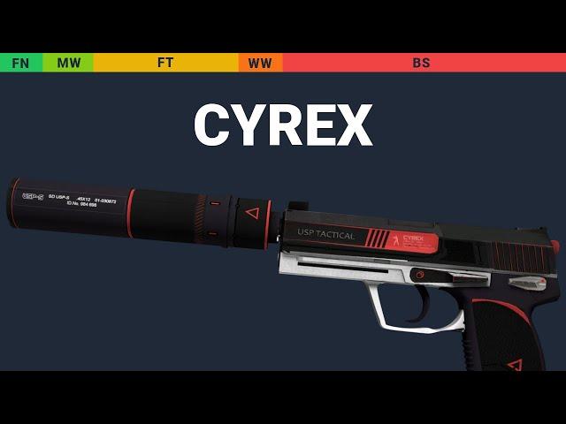 USP-S Cyrex - Skin Float And Wear Preview