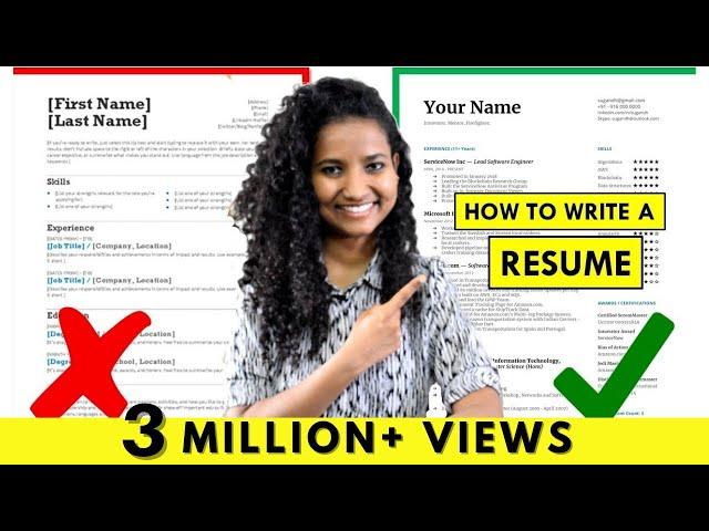 How to Write a Resume | For Freshers & Experienced People (Step-by-Step Tutorial)