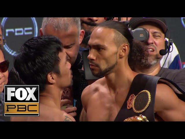 Manny Pacquiao and Keith Thurman face off before their massive title fight | WEIGH-INS | PBC ON FOX