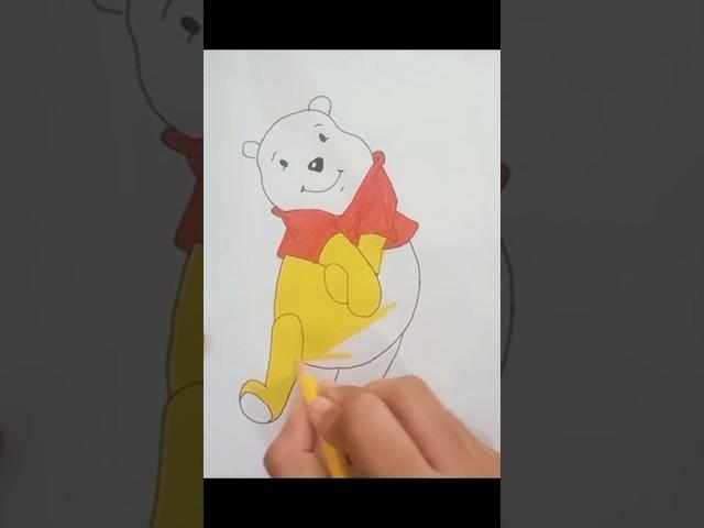 How to draw Winnie the Pooh #winniethepooh #Bear #shorts #short #easydrawing