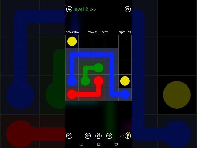 Flow Free Walkthrough Classic Park 5x5 Gameplay (Level 2)