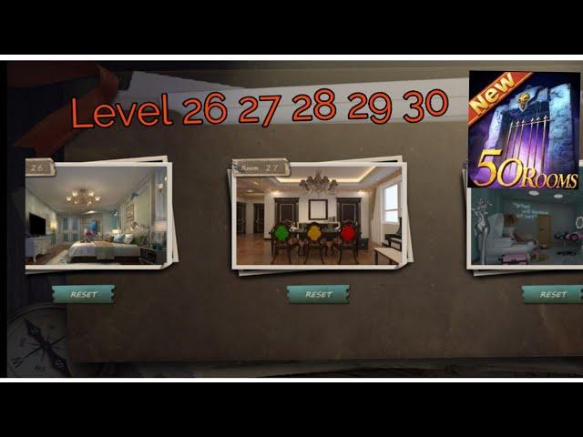 NEW 50 Room Escape Level 26 27 28 29 30 Walkthrough