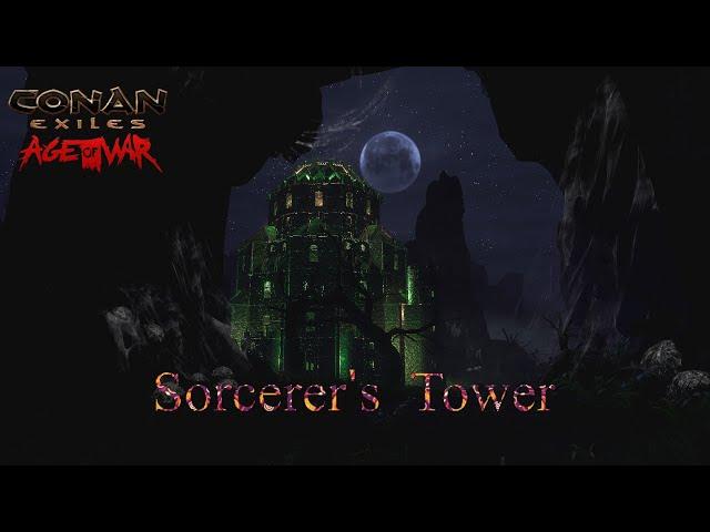 How to build  a Sorcerer's Tower in Conan Exiles Age of War - Lost Dungeon blocks | Speed Build |