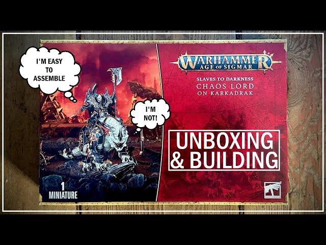 Slaves To Darkness Chaos Lord on Karkadrak - UNBOXING & TROUBLESHOOTING