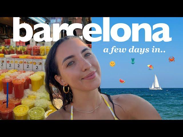 BARCELONA TRAVEL VLOG | exploring the city, beach days, & good eats