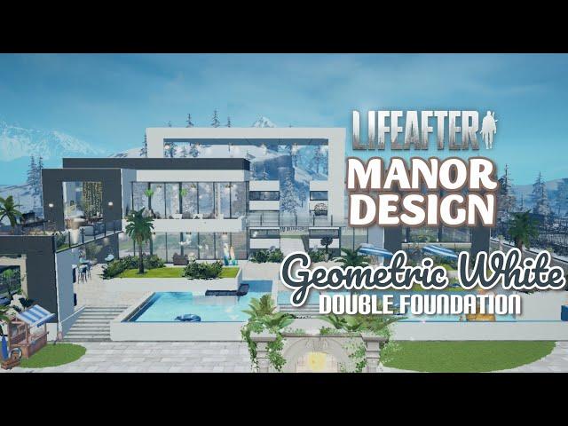 LifeAfter | Manor Design | Geometric White ⬜| Double Manor | How To Build | by Vovkysha