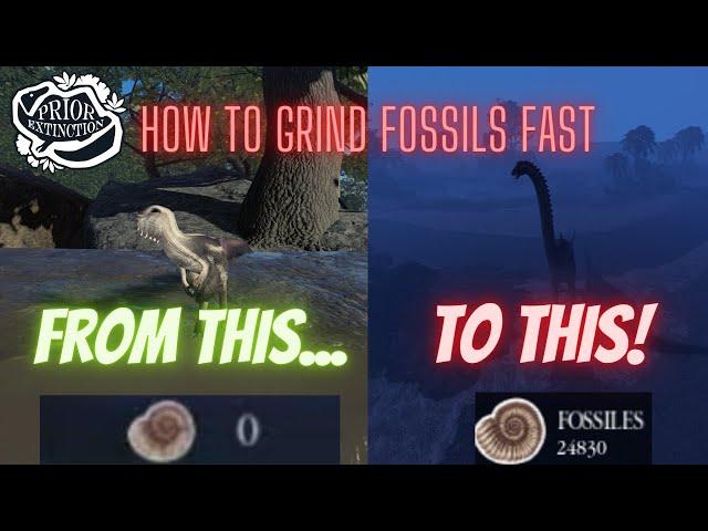 How to grind fossils FAST - Prior Extinction Roblox