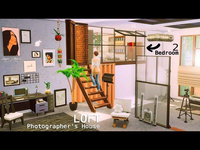  Photographer's House • Industrial Loft | NoCC | The Sims 4 | Stop Motion