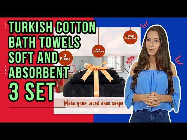 Turkish Cotton Bath Towels Soft and Absorbent 3 Set by American Soft Linen Store ️ Latest Home Tips