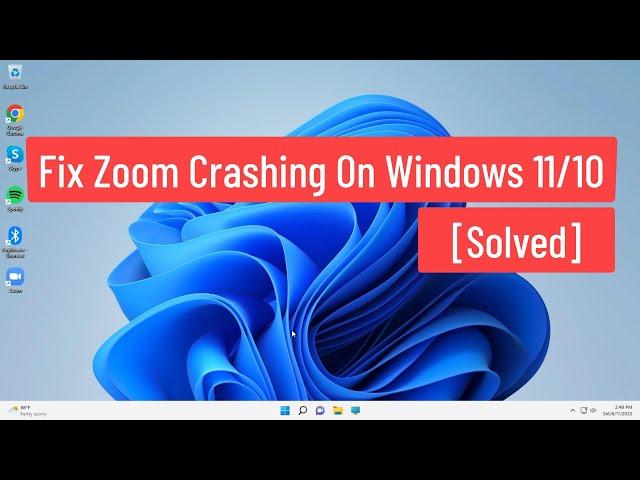 Fix Zoom Crashing on Windows 11/10 [Solved]